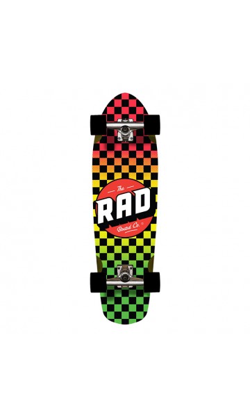 Rad Checkers Cali Cruiser Rasta Fade 9.125