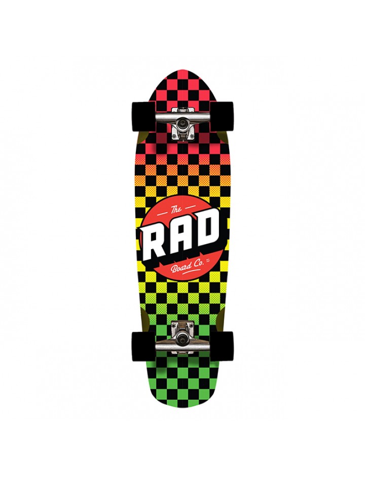 Rad Checkers Cali Cruiser Rasta Fade 9.125