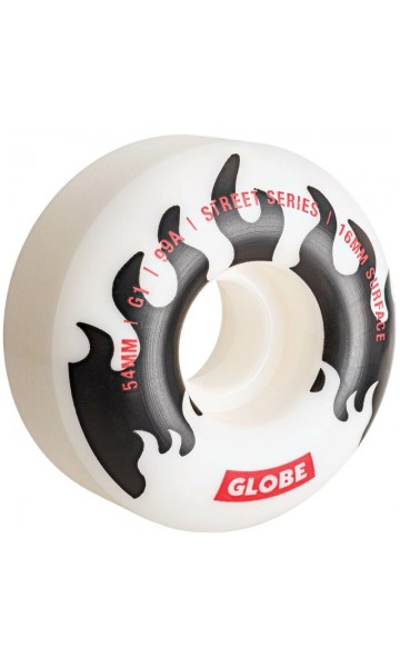 GLOBE 54 MM G1 WHİTE/BLACK/FLAMES 99A  KAYKAY TEKERLEK SETİ 10125037 ✅✅