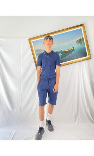 Navy Blue Summer Golf Polo T-shirt