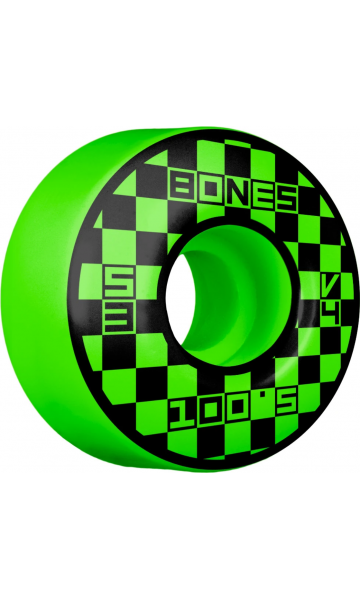 Bones 100s Block Party Green 53mm V4 100A Wheels