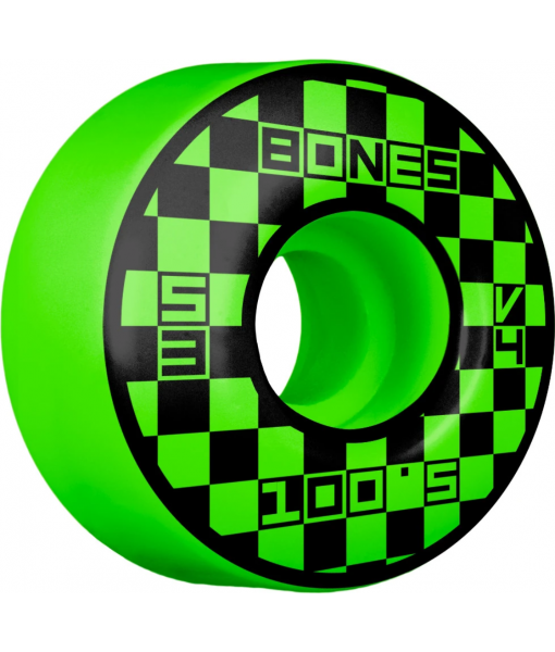 Bones 100s Block Party Green 53mm V4 100A Wheels