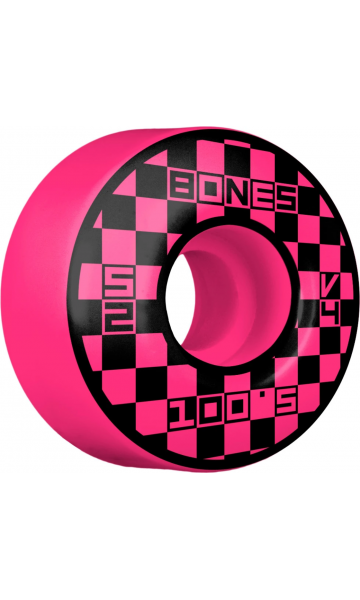 Bones 100s Block Party Pink 52mm V4 100A Wheels