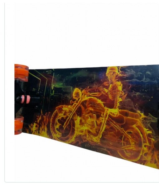 SkateDose 8,0 Ghost Rider Semi-Profesyonel Üstü Zımpara Silikon Tekerli Kaykay